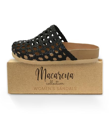 Macarena Collection Womens Shoes Leather Sandals for Women | Huarache Handmade Mexican Sandals Women | Comfortable & Stylish Womens Sandals 0042