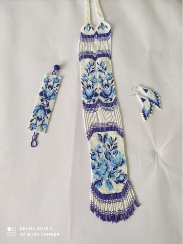 Conjunto Gerdan de flores ucranianas para looks étnicos boho chic 2