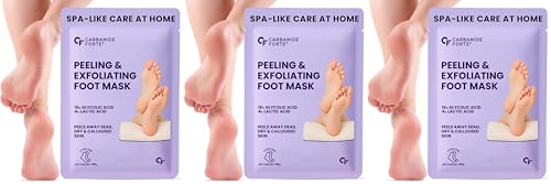 Image of Carbamide Forte Peeling & Exfoliating Foot Peel off Mask for Dry & Calloused Feet | Foot peeling mask With 15% Glycolic Acid, 4% Lactic Acid & Aloe Vera | Helps Remove Dead Skin, Soften Cracked Heels & Calluses | 1 Pair (40g)