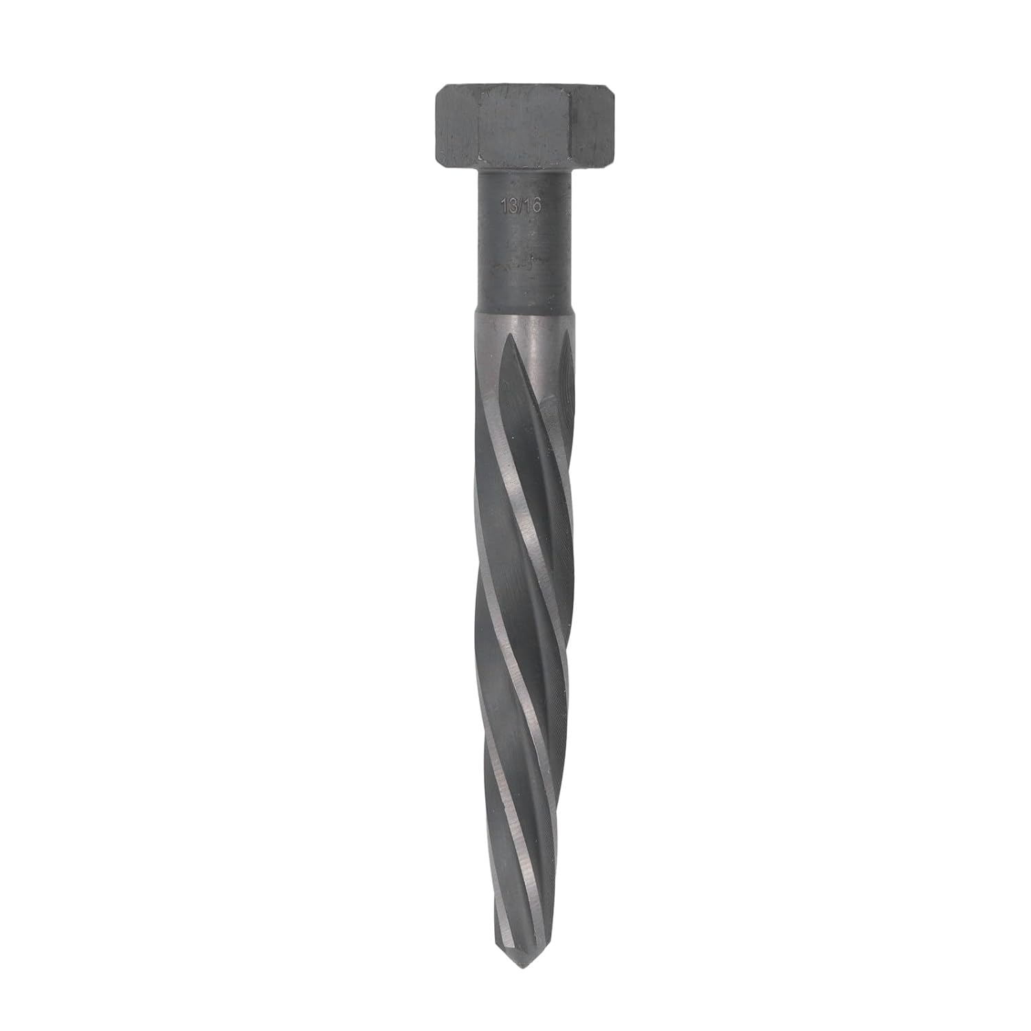 Jeanoko Hex Shank Reamer, 13/16in Spiral Flute HSS6542 M2 High Speed Steel for Metal Materials, with Storage Box for Bridge Construction Steel Structure