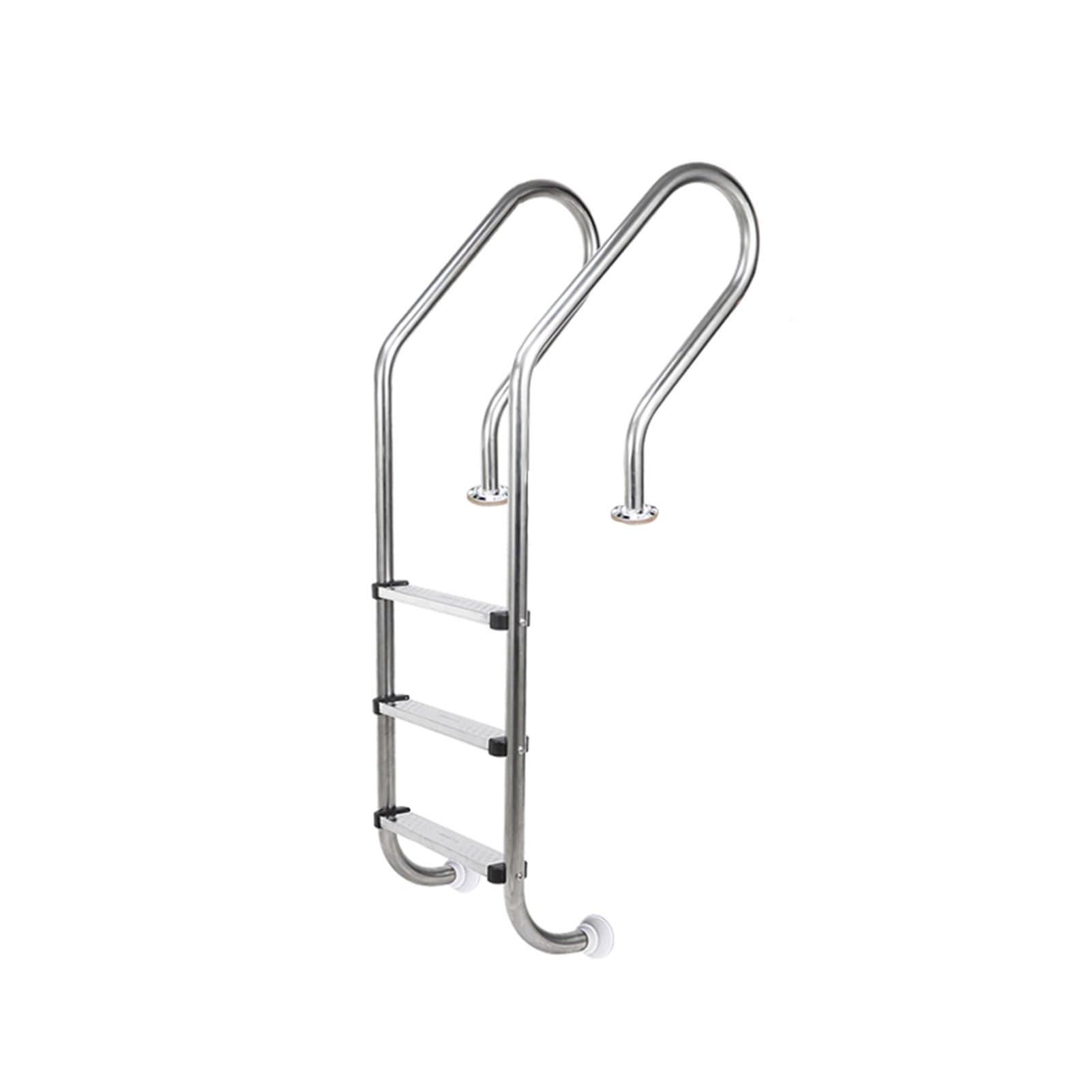 WTLONBF Built-in Pool Ladder, 304 Stainless Steel Ladder, Sturdy and Durable, Suitable for Swimming Pools, Outdoor Baths, and Spas(3 Steps)