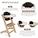 Cowiewie New Upgrade 3-in-1 Convertible Wooden High Chair for Babies & Toddlers 10 Levels Adjustable 2-Tray & 2 Waterproof Cozy Cushions Black