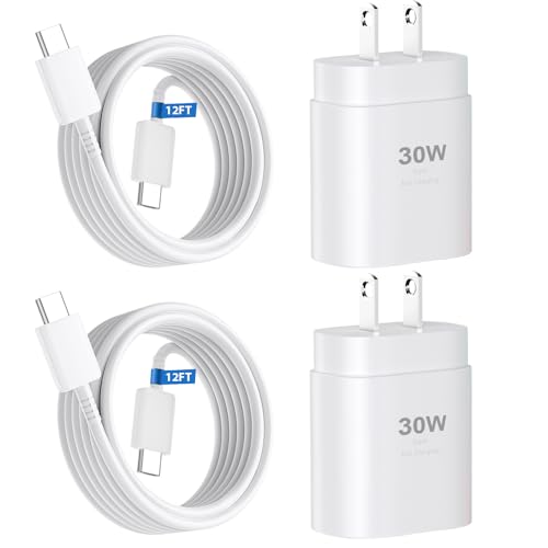 Phone 17 16 15 Charger Fast Charging 30W USB C Phone 17 16 15 Pro Max Charger Block & 12FT Long Type C Cable Cord for i.Phone 17/17 Air/17Pro/17Pro Max/16/16Pro/16 Pro Max/15/15 Pro Max White