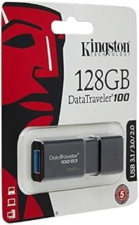 Kingston 128GB DataTraveler 100 G3 USB 3.0 100MB/s Read, 10MB/s Write (DT100G3/128GB)