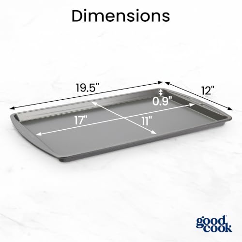 GoodCook Everyday Nonstick Steel Baking Sheet, 17 x 11-Inch, Gray - Image 2