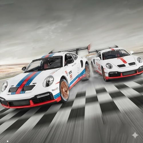 Image of Galaxy Hi-Tech Matini Porscche 911 GT3 RSR Turbo S 1:32 Scale Model Car Exclusive Alloy Metal Pull Back Die-cast Metal Toy car with Openable Doors Light Music Gifts Toys Kids【Colors as Per Stock】
