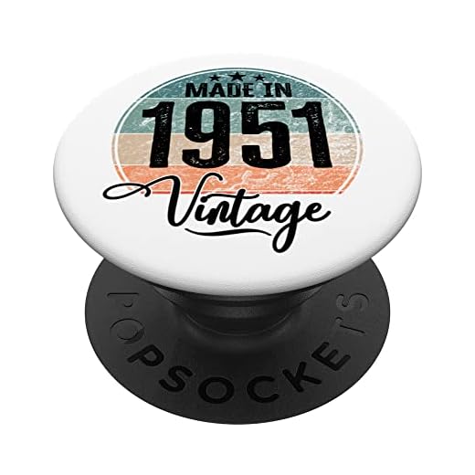 Cumpleaños Vintage Año de nacimiento 1951 Cumpleaños bday PopSockets PopGrip Intercambiable