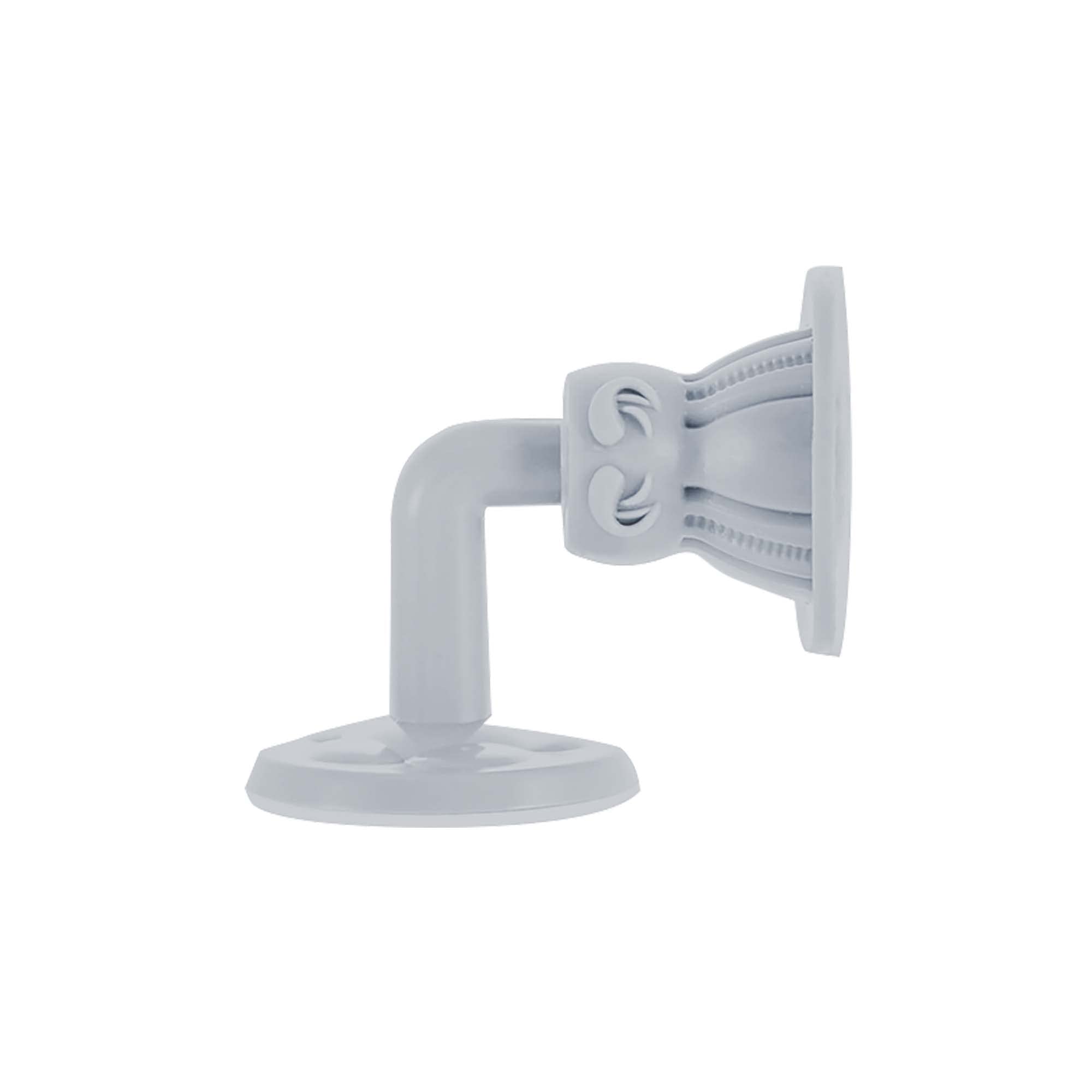 SooGree Door Stopper,Rubber Mute Door Stop,90 Degrees Elasticity Door Catch Holder,No Drill Doorstop with 3m Self Adhesive Tape (1 Pack Grey Bend)