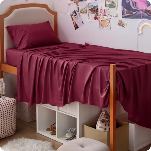 Image of Bedsure PureWoven 100% Rayon Derived from Bamboo, Twin XL Sheets, 3 Pieces