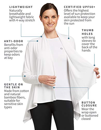 Solbari UPF 50+ Sun Protective Luxe Sun Wrap for Women, UV Protection Cover-up2