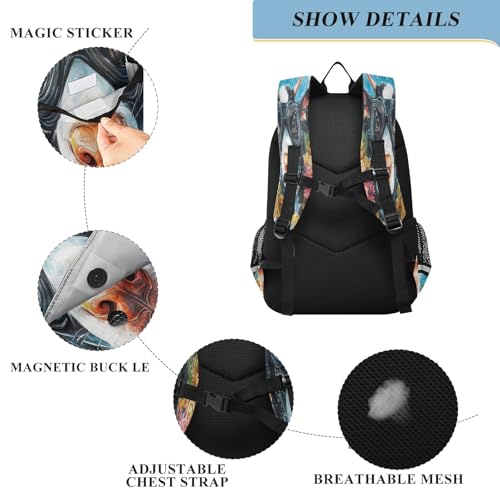 Sac à dos d'école pour enfants original style vache blanche unique - 3