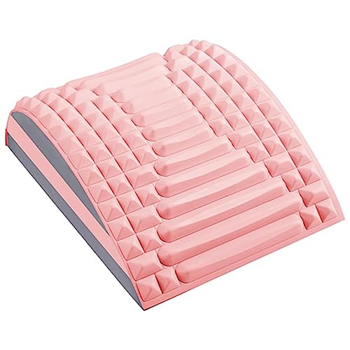 Back Stretcher, Back Massager, Neck and Back Stretcher, Back Neck Cracker for Lower Back Pain Relief, Multi-Level Adjustable Spine Board for Herniated Disc, Sciatica, Scoliosi (Pink)