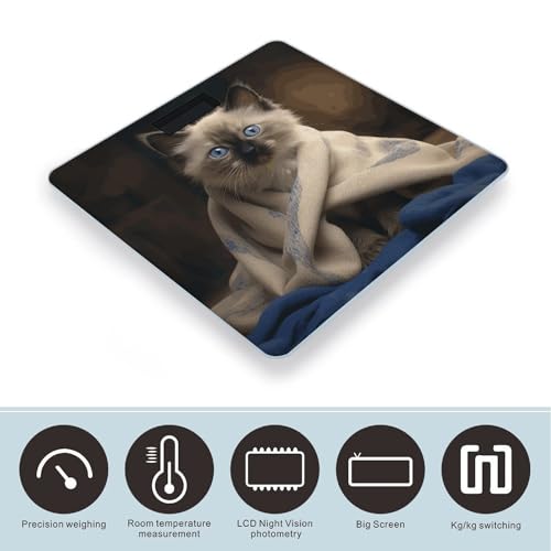 Báscula Digital de Baño con Plataforma Amplia y Display LCD miniatura 3