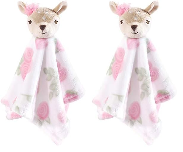 Image of Hudson Baby Unisex Security Blanket, Fawn, One Size (Pack of 2)