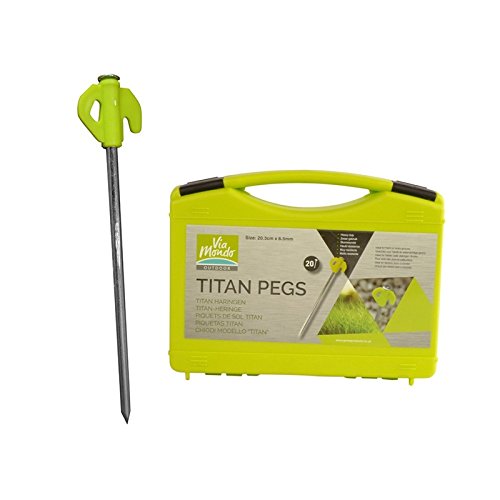 Via Mondo Titan 20.3cm Rock Pegs 20 Pack with Free Case