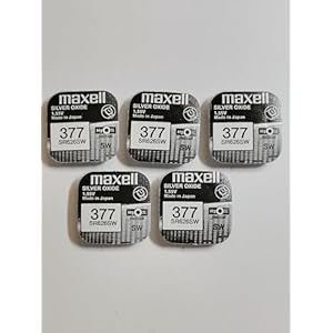 5 x Maxell SR626SW SR626 AG4 377 1.55v Watch Batteries by Maxell