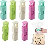 16 Stück Verschlussclips für Beutel – Robuste Tütenclips für Brot & Chips – Wiederverwendbare Clips für Tüten – Luftdichter Tüten Verschluss für Lebensmittel & Küche (4 Farben)