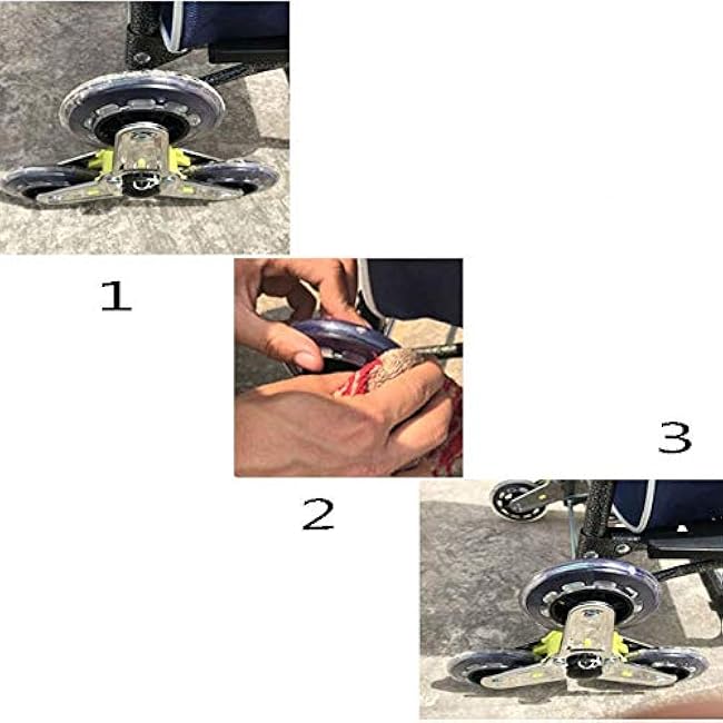 Trolley Multi-Function Shopping Trolleys,Kitchen Storage Utility Carts Climbing Stairs Shopping Cart Trolley Foldable Iron Tube Oxford Cloth Stainless Steel Crystal Whe-D9isVUhu