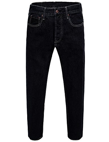 Deyllo Pantaloni da uomo in denim Jean rilassati