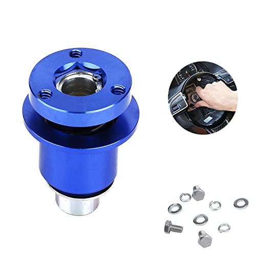 Steering Wheel Hub Adapter,Quick Release Steering Wheel,Quick Release Hub Adapter,Â Car Universal 360 Steering Wheel Quick Release Disconnect Hub,Black Aluminum Quick Release Steering Wheel Kit(Blue)