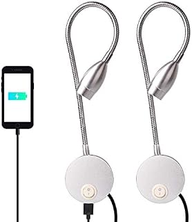 Reading Lamp with USB Charge Port, Wall Mounted Beside Lights LED Reading Lights