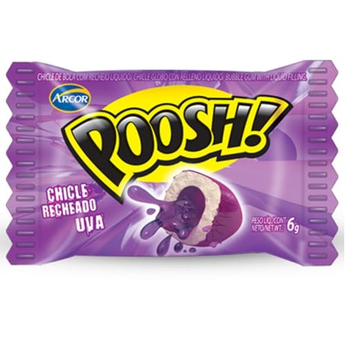 Kit 4 Chicles Poosh Sortidos 200g