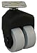 Jacob Holtz 155-2XTPR-00 1-1/2" X-Caster, thermplastic Rubber Dual Wheel Caster (Set of 4)