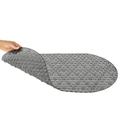 Vive Oval Bathtub Mat - Nonslip Shower Floor Pad - Non-Slip and Non-Skid