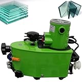 Kleine Glaskantenmaschine, elektrisch, tragbar, Glaskantenschneider, gerade, runde Fasenkanten, Trimmer, Schleifmaschine, DIY-Glaseckenschleifmaschine, Glaspolier-Schleifmaschine für Glasstein,Green