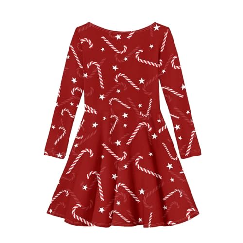 Fisoutleap Girl Christmas Dress Casual Long Sleeve Fashion Skater Dresses for 3-16 Years Teenger2