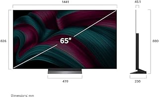 LG OLED65C57 OLED evo TV, 165 cm (65 Zoll), 4K UHD, Smart TV, Flachbildschirm