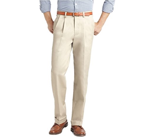 IZOD Big and Tall Double Pleat Pants,Khaki,W36 x L36 - Main Image