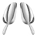 Goplus 2PCS Ice Scoop, 12oz Cast Aluminum Food Candy Scooper Flat Bottom, Perfect for Kitchen Bar Party Wedding, Set of Two (Silver)