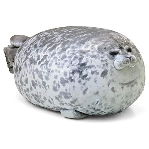 Abester Blob sealed pillows stuffed animals,Plush Toy Sea Animal Cushion Home Decoration (M) Cover