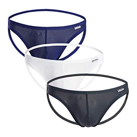 TESOON Men's Athletic Supporter Jockstraps Bulge Pouch Sexy Bikini Strings Cover