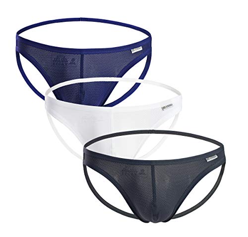 TESOON Men's Athletic Supporter Jockstraps Bulge Pouch Sexy Bikini Strings Cover