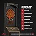 Arachnid Cricket Pro 650 Standing Electronic Dartboard with 24 Games, 132 Variations, and 6 Soft-Tip Darts Included, Brown,E650FS-BK3