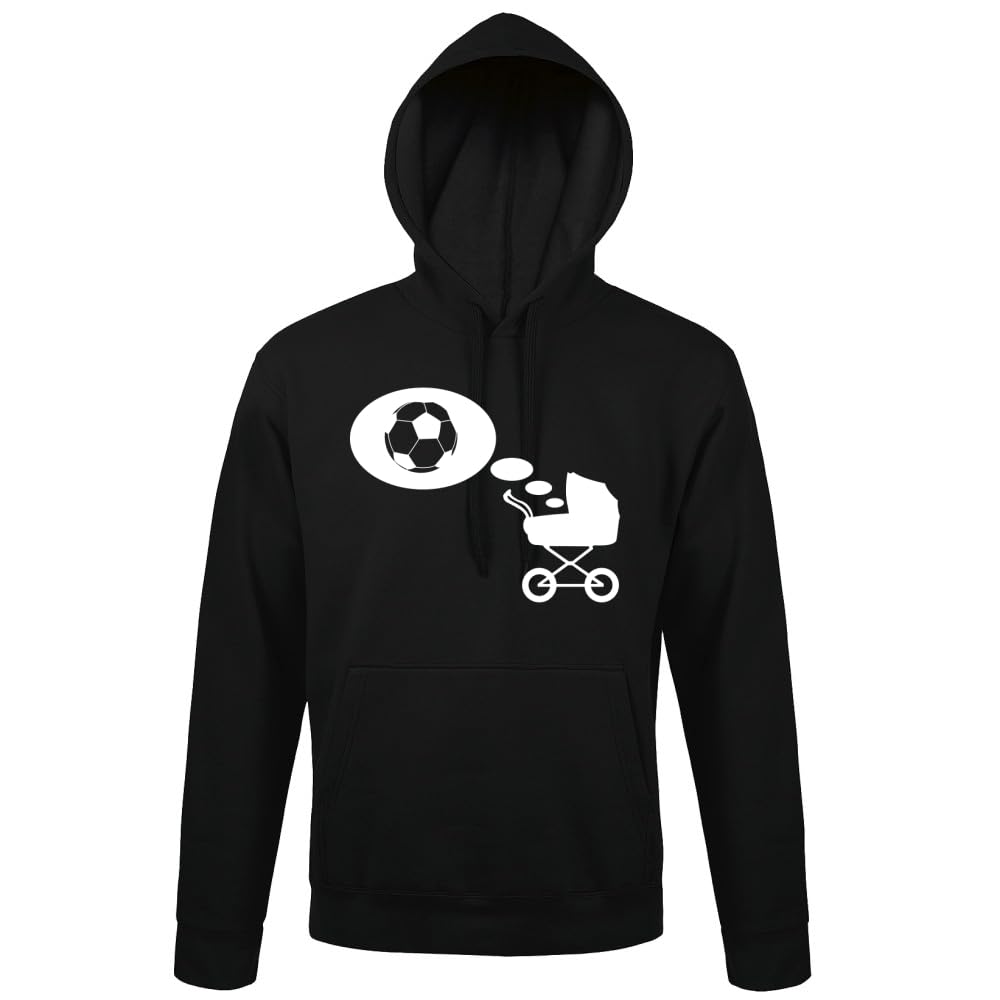 Dziecięcy wagentraum piłka nożna męska bluza z kapturem, czarny, 4XL