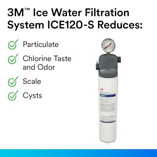 Aqua-Pure 80118 3M Water Filtration Products System For Commercial Ice Maker Machines Ice120-S, High Flow Series, Reduces Sediment, Chlorine Taste And Odor, Cysts, Inhibits Scale thumb #4