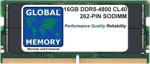 16 GB DDR5 4800 MHz PC5-38400 262-PIN SODIMM PAMIĘĆ RAM KOMPATYBILNA Z LAPTOPami/Notebookami