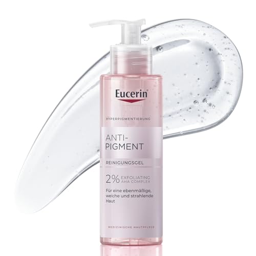Eucerin Anti-Pigment Reinigungsgel 200 ml, Gesichtsreinigung zur Reduzierung von Pigmentflecken, mit 2% AHA Peeling für eine ebenmäßige, strahlende Haut