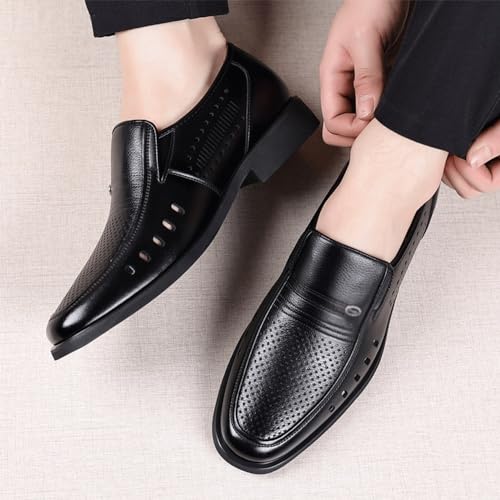 Oxford Dress Shoes for Men's Hollow Business Anti-Slip Non Slip Classic Slip On Prom Spanish Leather Plain Toe2