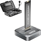 SUITOK M.2 NVMe SATA SSD Reader with Storage Box, 10Gbps M2 to USB C Adapter for External PCIE & NGFF Drives, Tool-Free Docking Station Supporting 22110 2280 2260 2242 2230, Data Transfer & Recovery