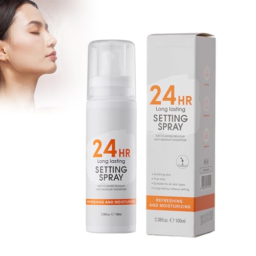 Spray de fijación para maquillaje, 100 ml, hidratante, fijador para la cara, spray de fijación mate, formación rápida de película, resistente al agua, humedad duradera, ligero control de aceite