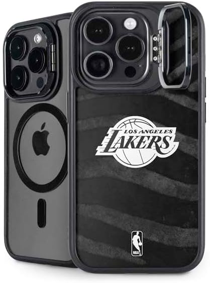 Skinit Kickstand Phone Case Compatible with iPhone 16 Pro - Officially Licensed NBA Los Angeles Lakers Purple Primary Logo Design