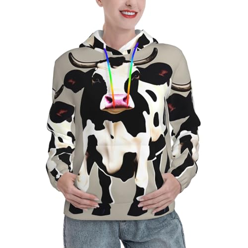 Sweat à capuche imprimé à pois noirs : idée cadeau d'automne idéal pour femme