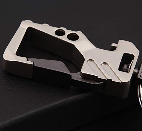 Image of Techpro Stainless Steel Keychain Heavy Duty Car Key Chain For Men And Women, Black