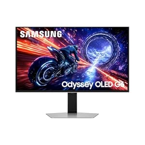 Samsung 27 Zoll Odyssey G60SF OLED Gaming Monitor, Bildschirm mit OLED-Panel, 2.560 x 1.440 Pixel, 500 Hz, 0, 03 ms (G/G), Glare Free PC, NVIDIA G-Sync, AMD FreeSync Premium Pro, LS27FG602SUXEN