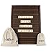 Stiles Tile Letter Board Set, Wooden Message Board with 122 Letters and Numbers for Celebrations, Baby Announcements, or Milestones, 23.6 by 17.7 Inches, Walnut