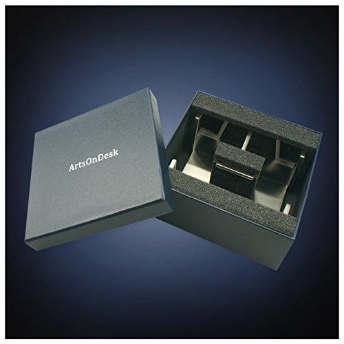 ArtsOnDesk Modern Art Cocktail Napkin Holder st215 Stainless Steel Satin Finish Patent Applying for Cocktail Beverage Crystalware Paper Napkin Holder Dispenser Organizer Christmas Thanksgiving Gift.